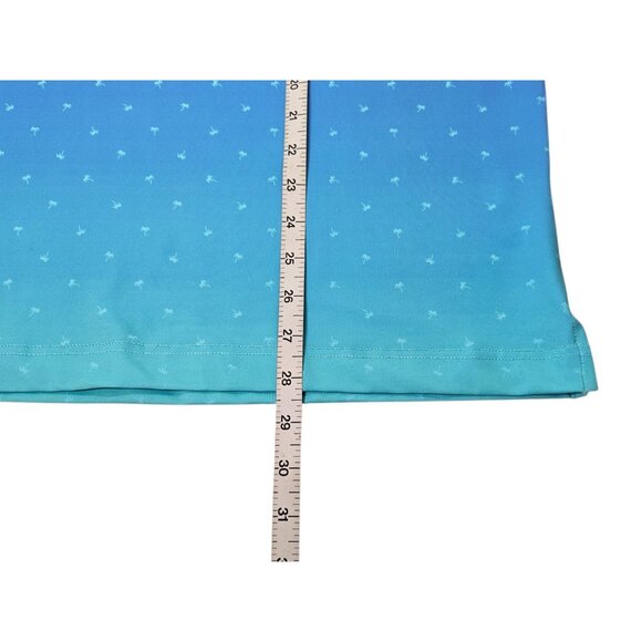 NWT Sunday Swagger Ombre Palm Trees AOP Polo Shirt Men's Medium Performance Golf - Picture 10 of 10